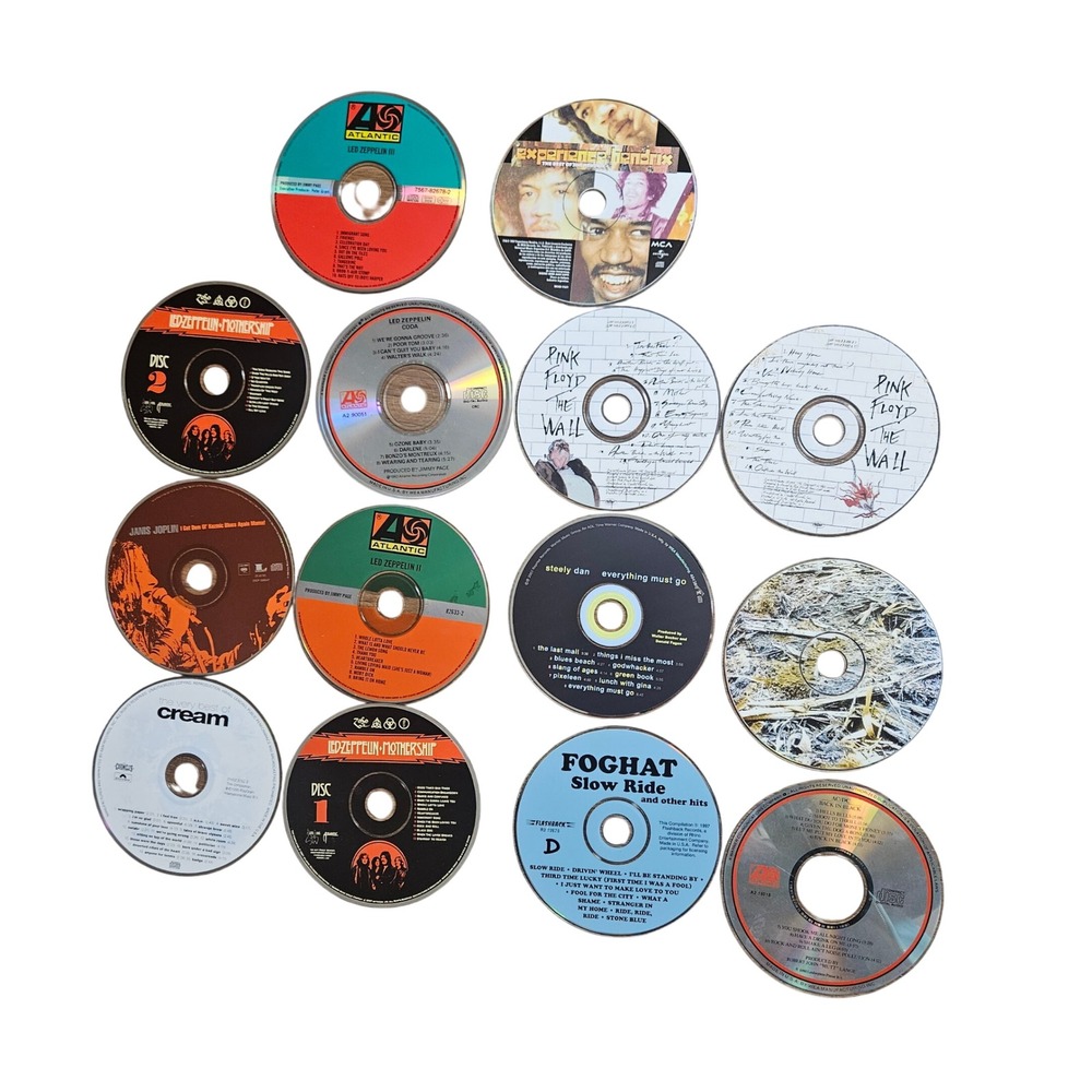 Lot of 14 Classic Rock CDs Led Zeppelin Pink Floyd Jimi Hendrix AC/DC Steely Dan